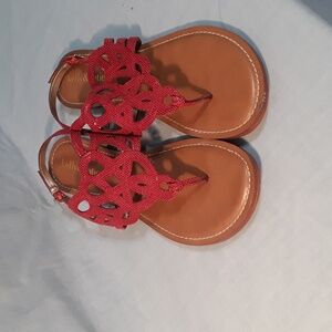 Red thong sandals